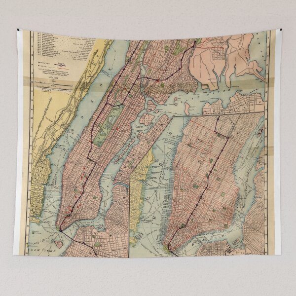Item preview, Vintage NYC Subway Map (1903) designed and sold by BravuraMedia.