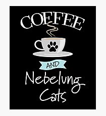 Lámina fotográfica Diseño del gato de Nebelung - café y gatos de Nebelung
