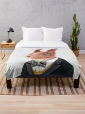 Red Squirrel Throw Blanket