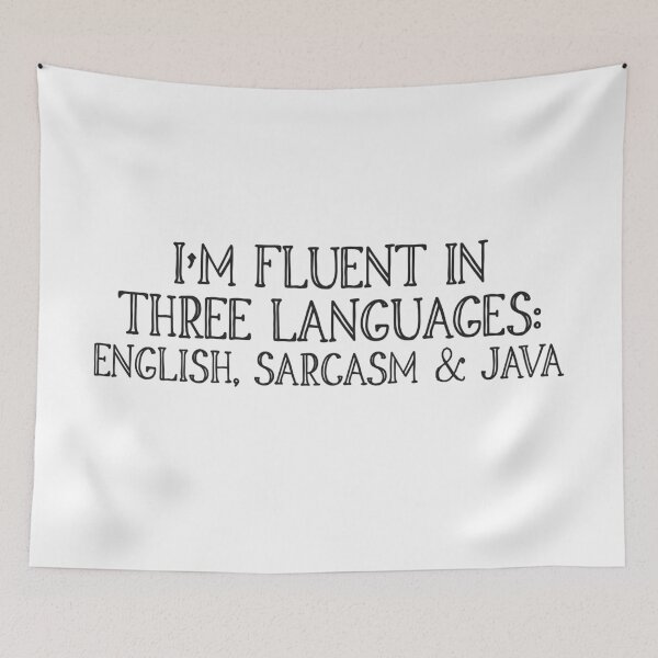 Item preview, Fluent in English sarcasm and java designed and sold by FunnyGrief.
