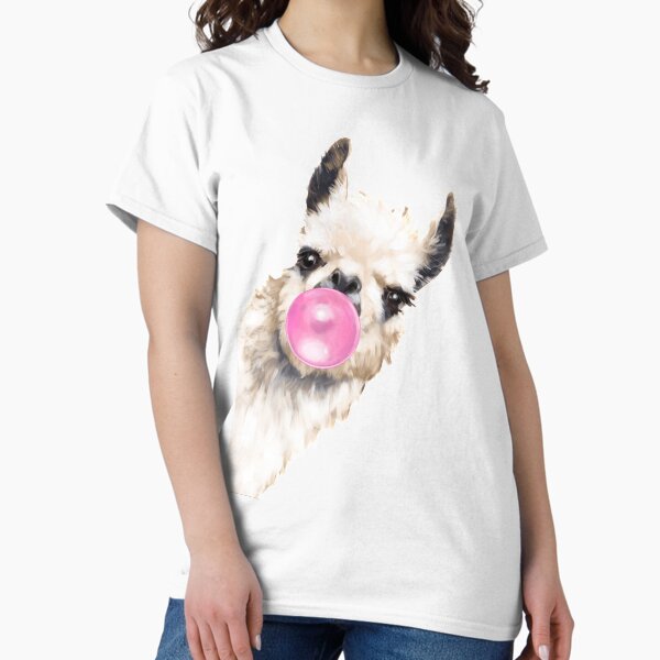 Item preview, Bubble Gum Sneaky Llama in Blue designed and sold by bignosework.