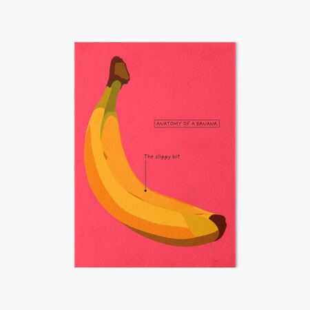 "Anatomy of a Banana" Art Board Print by helengarvey | Redbubble