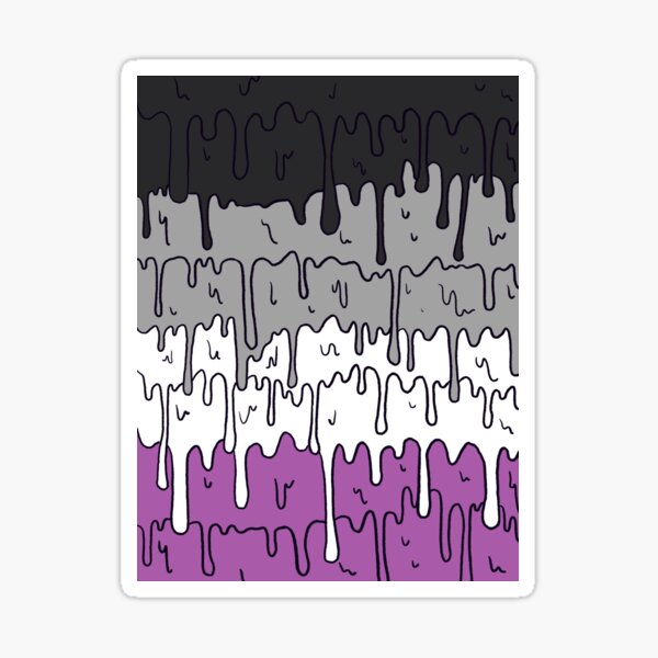 Cute Pride Pastel Melting Pride Design Asexual Flag Sticker By Limolida Redbubble 1020