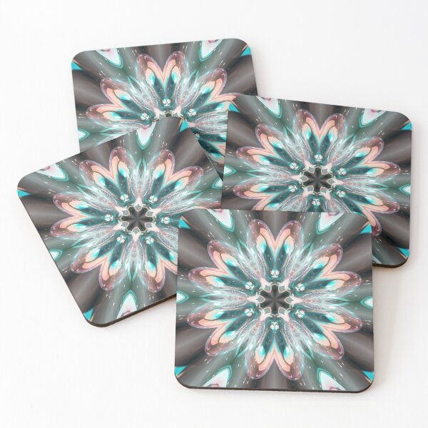 Item preview, Coral and Teal Kaleidoscope designed and sold by Roanemermaid.