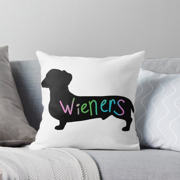 Item preview, Wieners funny wiener dog dachshund silhouette rainbow designed and sold by FluffyGerbil.