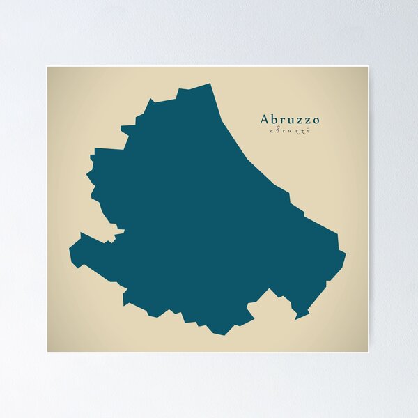 Item preview, Modern Map - Abruzzo region Italy designed and sold by Ingo Menhard.