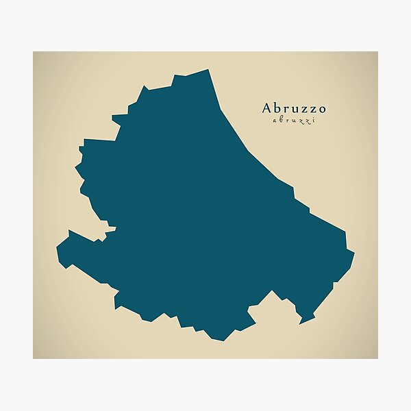 Item preview, Modern Map - Abruzzo region Italy designed and sold by Ingo Menhard.