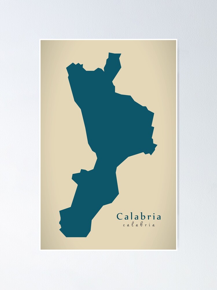 "Modern Map - Calabria region Italy" Poster by ingomenhard | Redbubble