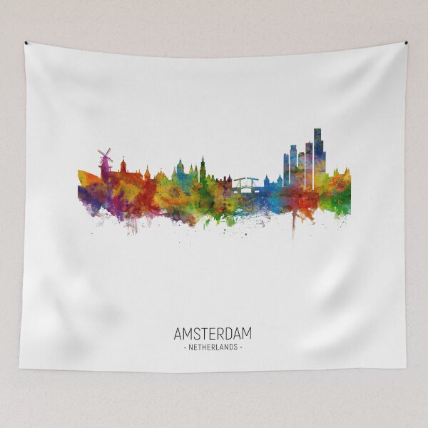 Item preview, Amsterdam The Netherlands Skyline designed and sold by ArtPrints.