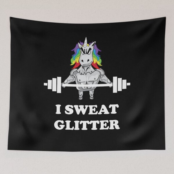 Item preview, I Sweat Glitter Unicorn (unicorns) designed and sold by zejose.