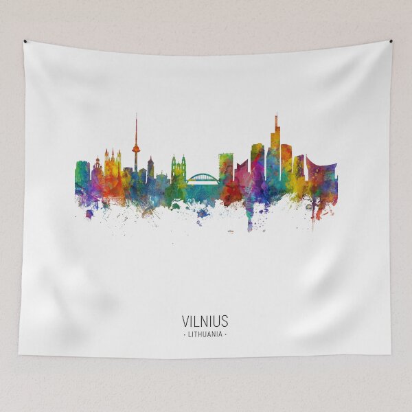 Item preview, Vilnius Lithuania Skyline designed and sold by ArtPrints.