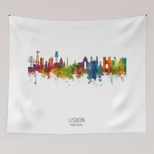 Item preview, Lisbon Portugal Skyline designed and sold by ArtPrints.