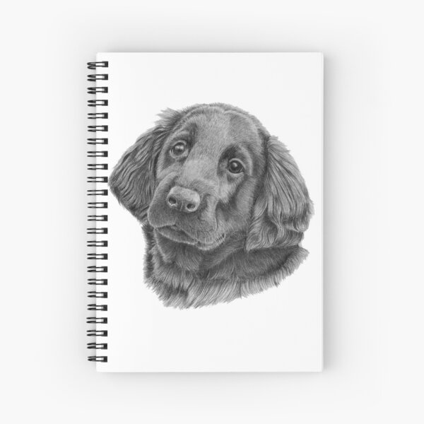 Flatcoated retriever puppy Spiral Notebook