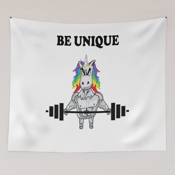Item preview, Be Unique Fitness Unicorn designed and sold by zejose.