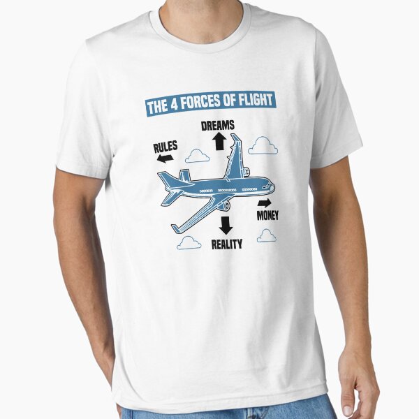 Item preview, The Four 4 Forces Of Flight - Quote Gift Idea - T-Shirt designed and sold by Adriancryp.