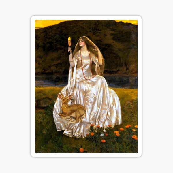 Artikel-Vorschau von Die Jungfrau vom See, genannt Nimue die Zauberin - Frank Cadogan Cowper, designt und verkauft von forgottenbeauty.