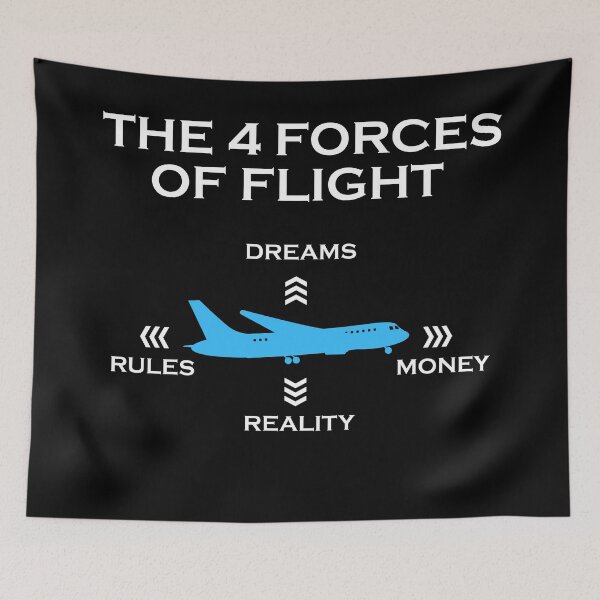 Item preview, The Four 4 Forces Of Flight - Quote Gift Idea T-Shirt designed and sold by Adriancryp.
