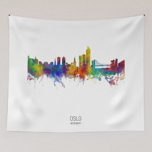 Item preview, Oslo Norway Skyline designed and sold by ArtPrints.