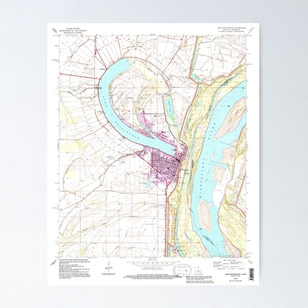 Item preview, USGS TOPO Map Louisiana LA Lake Providence 332511 1994 24000 designed and sold by WetdryvacRB01.