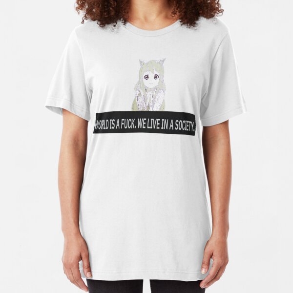 World Is A - "We live in a society" Shirt Slim Fit T-Shirt