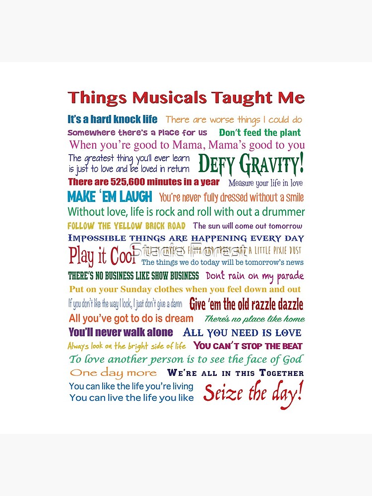 Things Musicals Taught Me by sforest
