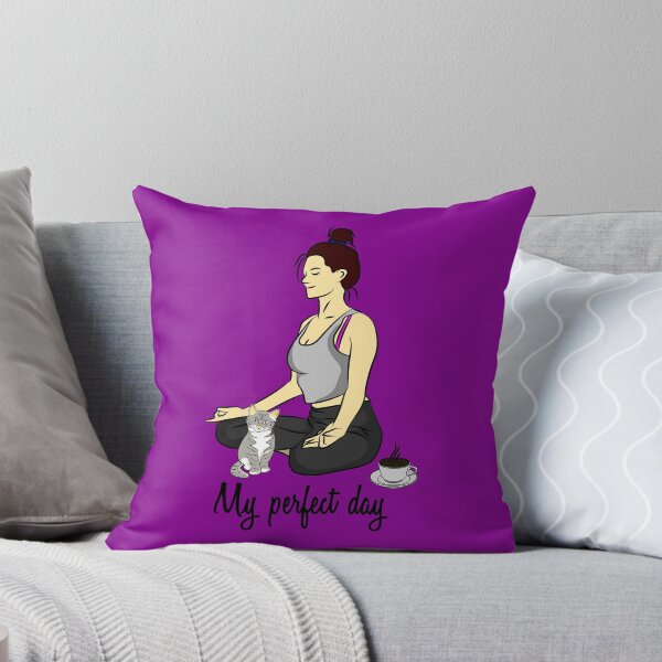 Item preview, zen yoga, kitty, coffee funny t-shirt design designed and sold by Whiskylover.