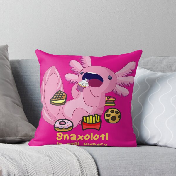 Forgotten Snaxolotl - Axolotl Schwanzlurch Salamander Throw Pillow