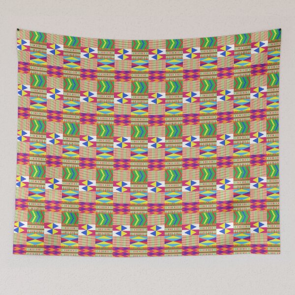 Item preview, Colorful Kente Cloth Seamless Pattern designed and sold by 8118420I.