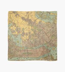 Pañuelo Mapa vintage de la ciudad de Nueva York (1913)