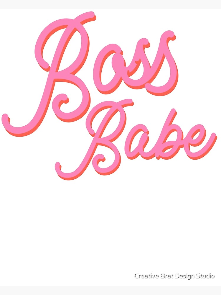 Boss Babe Script Greeting Card for Sale by Creative Brat Design