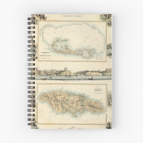 Item preview, Vintage Map of Bermuda and Jamaica (1872) designed and sold by BravuraMedia.
