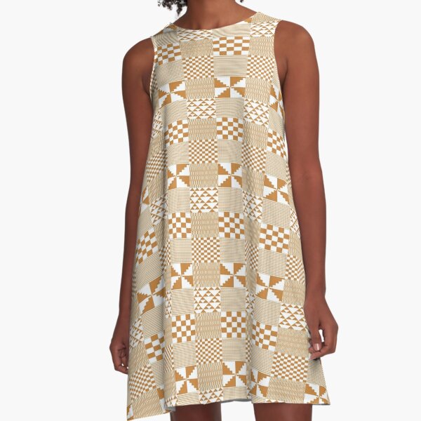 white kente dress