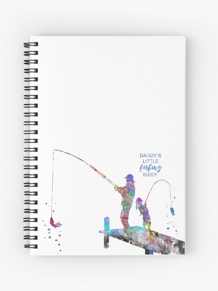 Daddy's little fishing buddy, fisherman, father and daughter fishing |  Spiral Notebook