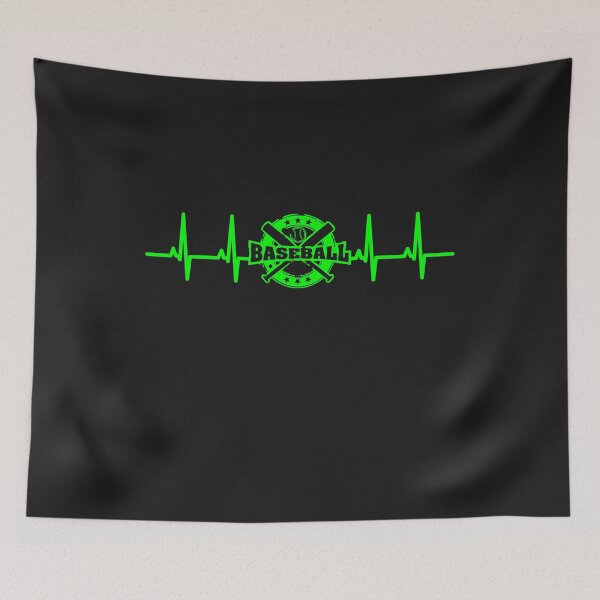 Item preview, Baseball picture ECG curve heartbeat heart rate designed and sold by dm4design.