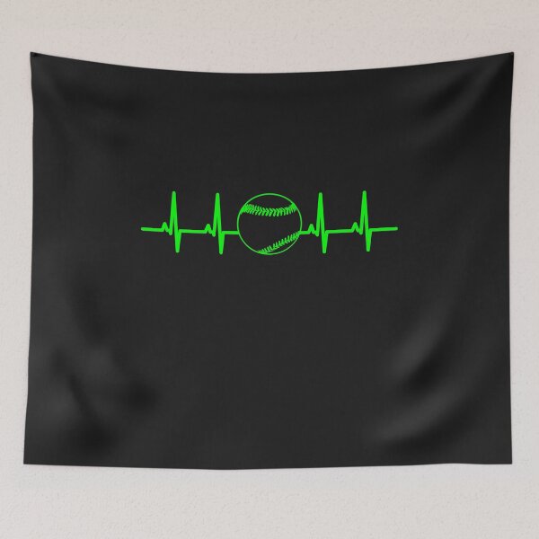 Item preview, Baseball picture ECG curve heartbeat heart rate designed and sold by dm4design.