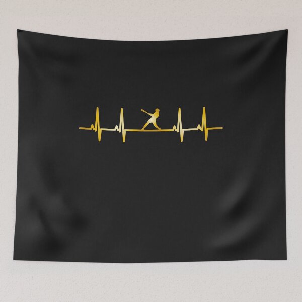 Item preview, Baseball picture ECG curve heartbeat heart rate designed and sold by dm4design.