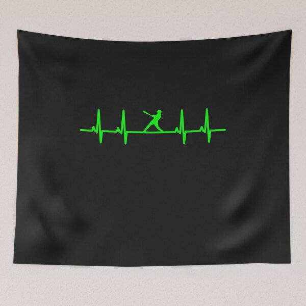Item preview, Baseball picture ECG curve heartbeat heart rate designed and sold by dm4design.