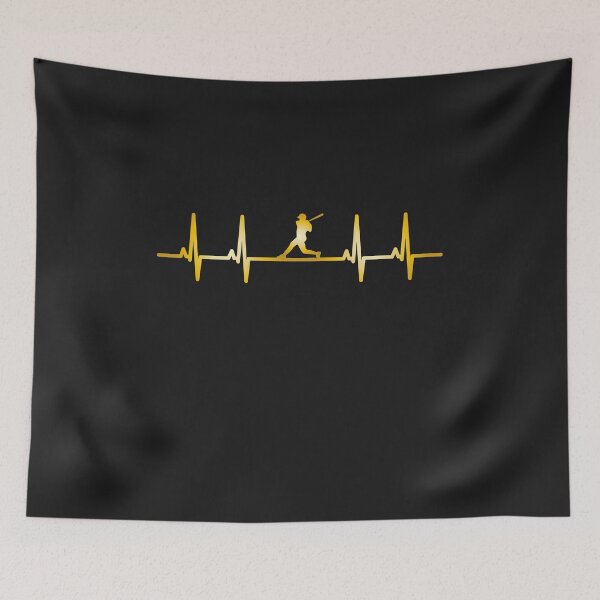Item preview, Baseball picture ECG curve heartbeat heart rate designed and sold by dm4design.