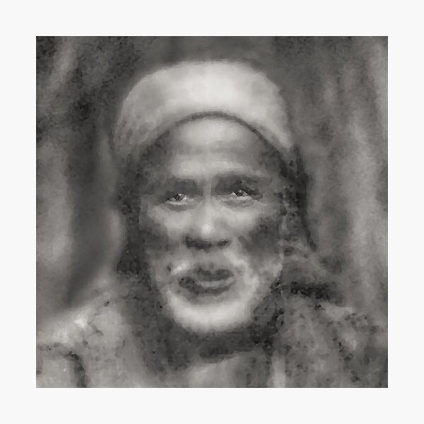 Item preview, SAI BABA OF SHIRDI Black & White designed and sold by Sacred-Power.