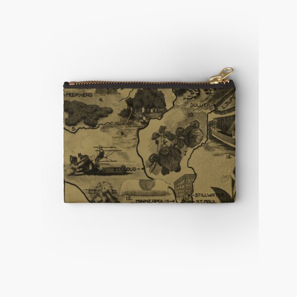 Item preview, Vintage Minnesota Illustrative Map (1921) - Tan designed and sold by BravuraMedia.
