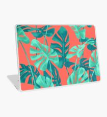 Monstera verlässt lebende Korallen. Laptop Skin