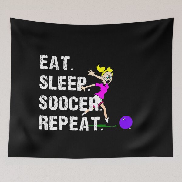Item preview, Eat Sleep Soccer Repeat Girl designed and sold by cimibaka25.