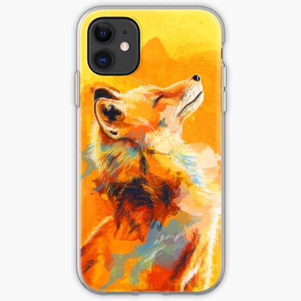 Blissful Light - Fox illustration, animal portrait, inspirational iPhone Soft Case
