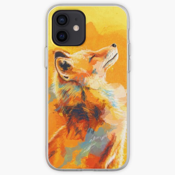 Glückseliges Licht - Fox-Illustration, Tierporträt, inspirierend iPhone Flexible Hülle