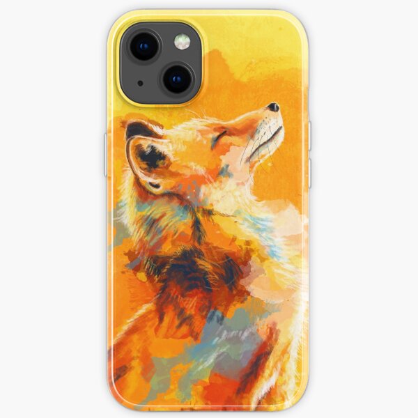 Blissful Light - Fox illustration, animal portrait, inspirational iPhone Soft Case