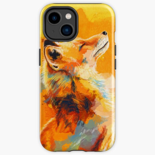 Blissful Light - Fox illustration, animal portrait, inspirational iPhone Tough Case