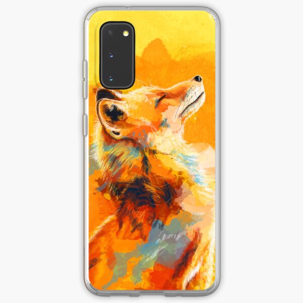Glückseliges Licht - Fox-Illustration, Tierporträt, inspirierend Samsung Galaxy Flexible Hülle