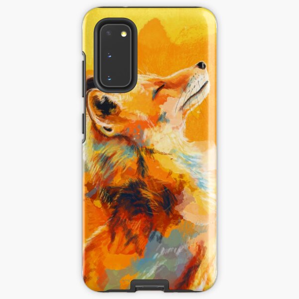 Blissful Light - Fox illustration, animal portrait, inspirational Samsung Galaxy Tough Case