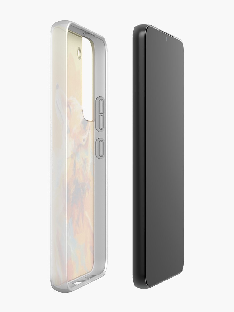 Alternate view of Blissful Light - Fox illustration, animal portrait, inspirational Samsung Galaxy Phone Case