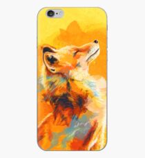 Blissful Light - Fox illustration, animal portrait, inspirational iPhone Case